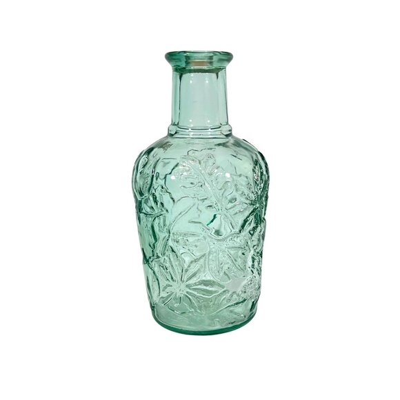 Collectible Vintage Aqua / Light Sage Green Embossed MAPLE LEAVES - Picture 3 of 7